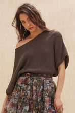 Load image into Gallery viewer, Quincy- Short-Sleeve Pointelle Ribbed Knit Sweater