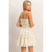 Load image into Gallery viewer, Brielle- Shirred Floral Button-Front Mini