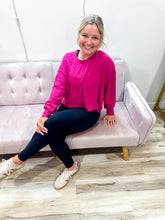 Load image into Gallery viewer, Lennen- Crescent Pima Cotton Open Back Long Sleeve Tee