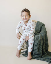 Load image into Gallery viewer, Reindeer 2pc Bamboo Pajamas Christmas PJs Kids Toddler Baby