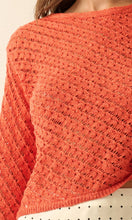 Load image into Gallery viewer, Romy- Solid Crochet-Knit Bell-Sleeve Cropped Sweater