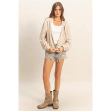 Load image into Gallery viewer, Holly- Taupe- Hooded Zip-up Jacket