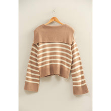 Load image into Gallery viewer, Lana- Striped Knit Sailor Collar Sweater