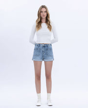 Load image into Gallery viewer, Colt- High Rise Cuffed Denim Shorts