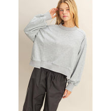 Load image into Gallery viewer, Catalina-Layered Hem Sweatshirt With Raw Edges