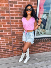 Load image into Gallery viewer, Lucy- Cap Sleeve Drawstring Waist Knit Top