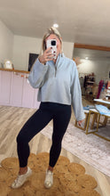 Load image into Gallery viewer, Carson- Ribbed Half Zip Cropped Pullover