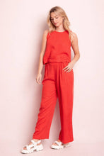 Load image into Gallery viewer, Piper- Solid Woven Linen Sleeveless Top & Pants Set