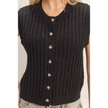 Load image into Gallery viewer, Reagan- Sleeveless Ribbed Button Top