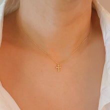Load image into Gallery viewer, Mini Dot Cross Pendant Necklace