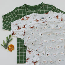 Load image into Gallery viewer, Reindeer 2pc Bamboo Pajamas Christmas PJs Kids Toddler Baby