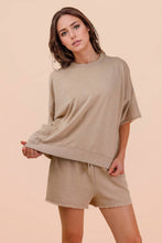 Load image into Gallery viewer, Sylvia -Mineral Washed Knit Casual Top & Shorts