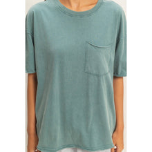 Load image into Gallery viewer, Annie- Washed Pocket Crew Neck T-Shirt