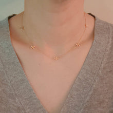 Load image into Gallery viewer, Dot Dot Golden Cross Necklace - Water & Tarnish Resistant