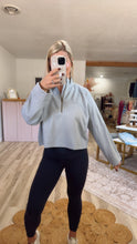 Load image into Gallery viewer, Carson- Ribbed Half Zip Cropped Pullover