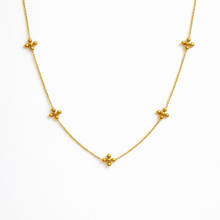 Load image into Gallery viewer, Dot Dot Golden Cross Necklace - Water & Tarnish Resistant