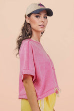Load image into Gallery viewer, Jules- Mineral Washed Oversized Crop Comfy Knit Top