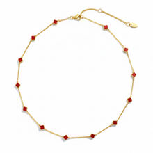 Load image into Gallery viewer, Petite Colored Clover Necklace