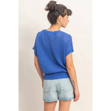 Load image into Gallery viewer, Aspen- Open-Knit Dolman Sleeve Top