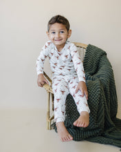 Load image into Gallery viewer, Reindeer 2pc Bamboo Pajamas Christmas PJs Kids Toddler Baby