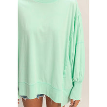 Load image into Gallery viewer, Lora- Oversized Seam Detail Long Sleeve Top