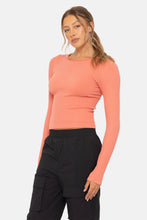 Load image into Gallery viewer, Rowan- Seamless Ribbed Long Sleeve Top