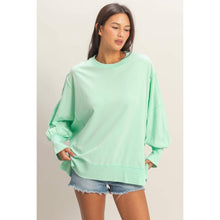 Load image into Gallery viewer, Lora- Oversized Seam Detail Long Sleeve Top