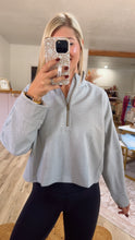 Load image into Gallery viewer, Carson- Ribbed Half Zip Cropped Pullover