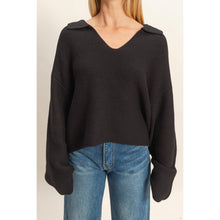 Load image into Gallery viewer, Reese- Textured Collared Pullover