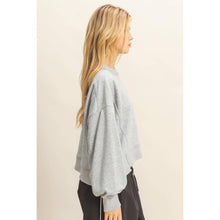 Load image into Gallery viewer, Catalina-Layered Hem Sweatshirt With Raw Edges