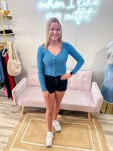 Load image into Gallery viewer, Georgia- Brushed Ribbed Button-Front Top