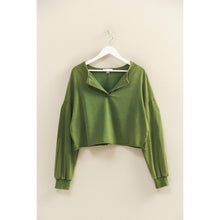Load image into Gallery viewer, Quinn- Mineral Washed Casual Long-Sleeve Top