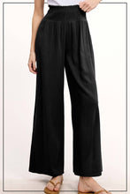 Load image into Gallery viewer, Millie-Smocked Waist High Waist Pants with Side Pockets