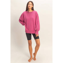 Load image into Gallery viewer, Sofia- Oversized Seam Detail Long Sleeve Top