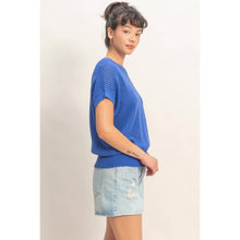 Load image into Gallery viewer, Aspen- Open-Knit Dolman Sleeve Top