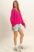 Load image into Gallery viewer, Elaine- Oversized V-Neck Knit Sweater
