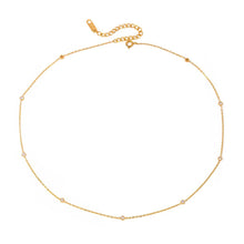 Load image into Gallery viewer, Dainty Bezeled Sparkle Necklace