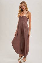 Load image into Gallery viewer, Shirley- GAUZE SMOCKED BUTTON FRONT JUMPSUIT