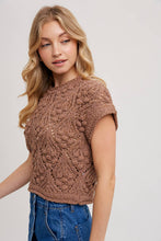 Load image into Gallery viewer, Holly- KNIT SWEATER SHORT SLEEVE TOP