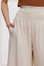 Load image into Gallery viewer, Olivia -Smocked Waist High Waist Pants with Side Pockets