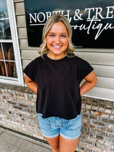 Load image into Gallery viewer, Nora- Flow Open-Back Pima Cotton Tee