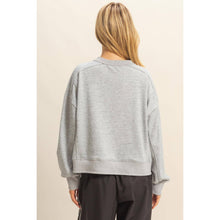 Load image into Gallery viewer, Catalina-Layered Hem Sweatshirt With Raw Edges