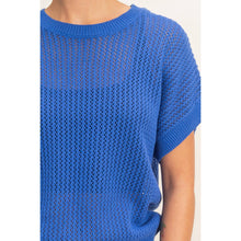 Load image into Gallery viewer, Aspen- Open-Knit Dolman Sleeve Top