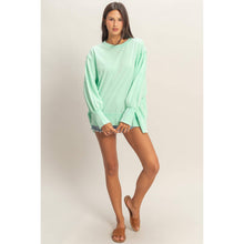 Load image into Gallery viewer, Lora- Oversized Seam Detail Long Sleeve Top