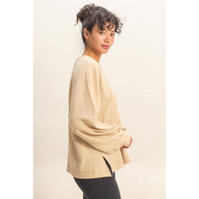 Load image into Gallery viewer, Raven- Brushed Waffle Long Sleeve Casual Top