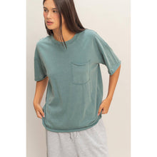 Load image into Gallery viewer, Annie- Washed Pocket Crew Neck T-Shirt