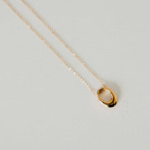 Load image into Gallery viewer, Mini Open Oval Pendant Necklace -