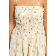 Load image into Gallery viewer, Brielle- Shirred Floral Button-Front Mini