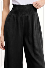 Load image into Gallery viewer, Millie-Smocked Waist High Waist Pants with Side Pockets