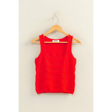 Load image into Gallery viewer, Amelia- Textured Sleeveless Scoop Neck Knit Top